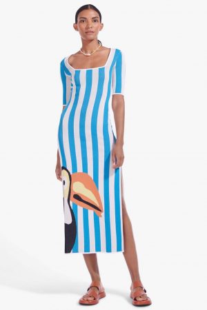 Dresses | Bermuda Dress Cabana Stripe Capri – STAUD Womens