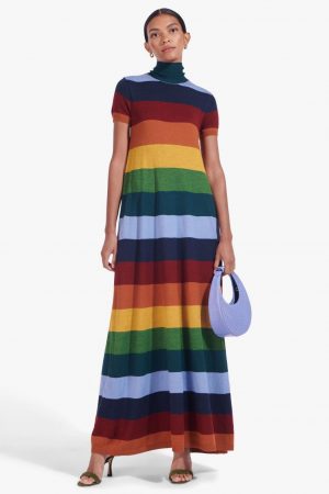 Dresses | Fox Dress Rainbow Stripe – STAUD Womens
