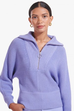 Tops | Kirby Sweater Periwinkle – STAUD Womens